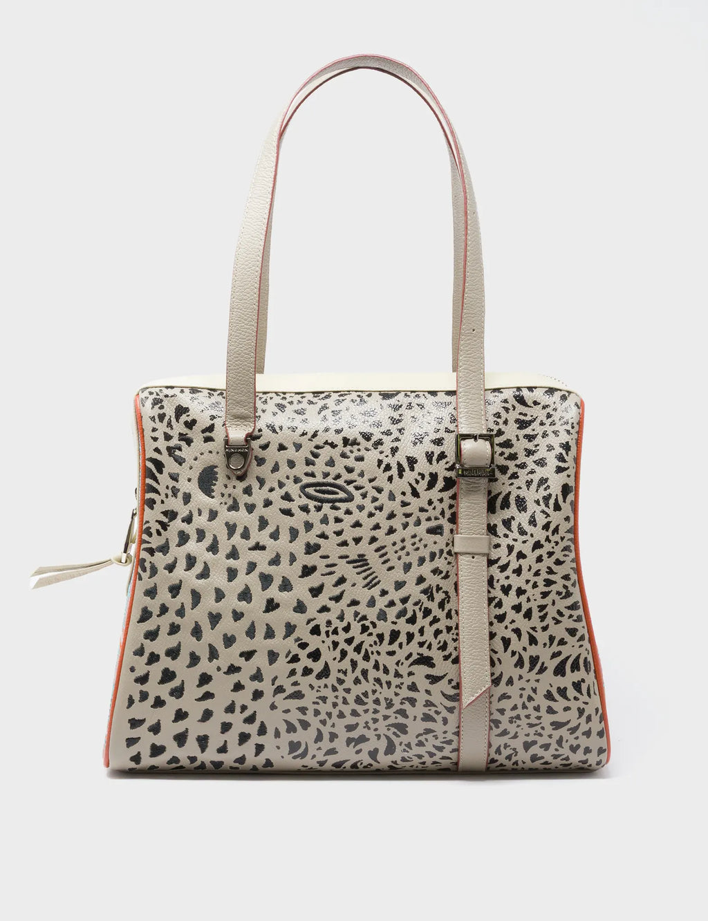 Esther Tuffet Brown Satchel Bag - Retro Tiger Design