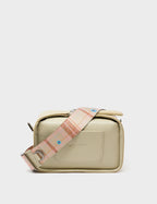 Benji Micro Crossbody Gravel Beige Leather Bag - Studs Pattern