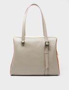 Esther Tuffet Brown Satchel Bag - Retro Tiger Design