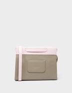 Vali Crossbody Tuffet Brown and Parfait Pink - Retro Tiger Design