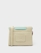 Vali Crossbody Gravel Beige Leather Bag - Studs Pattern