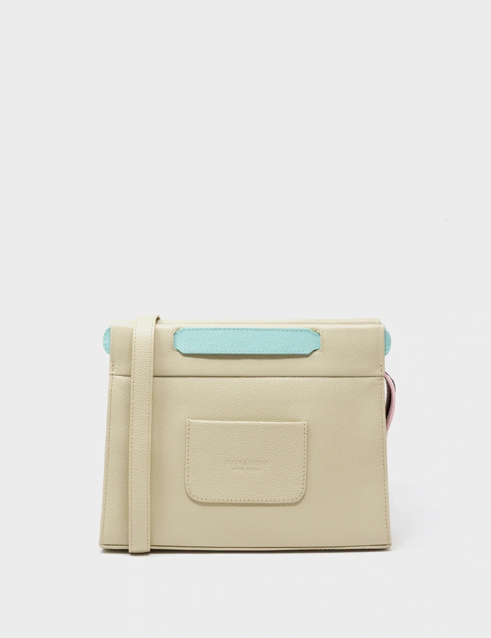 Vali Crossbody Gravel Beige Leather Bag - Studs Pattern