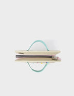 Vali Crossbody Gravel Beige Leather Bag - Studs Pattern