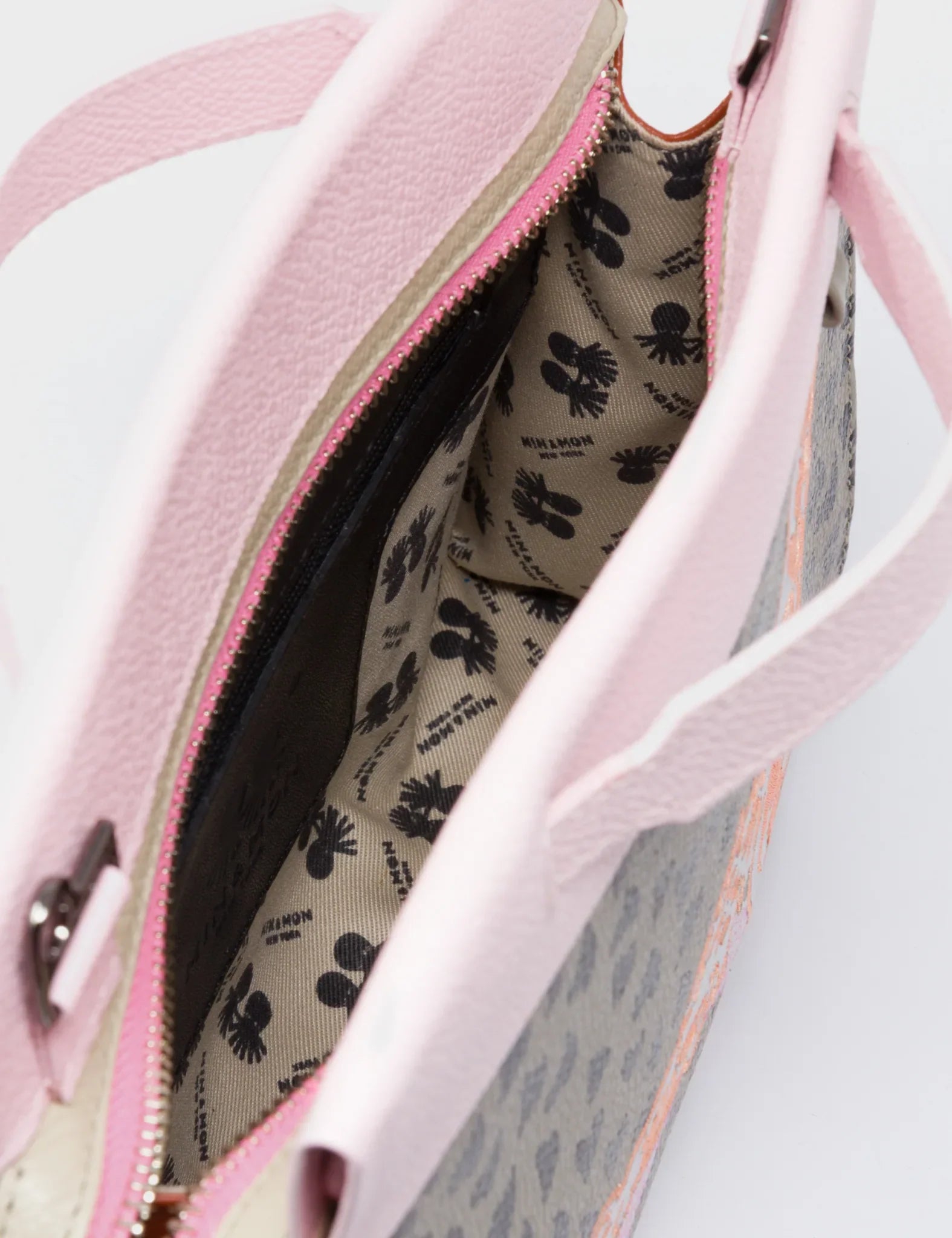 Vali Crossbody Tuffet Brown and Parfait Pink - Retro Tiger Design