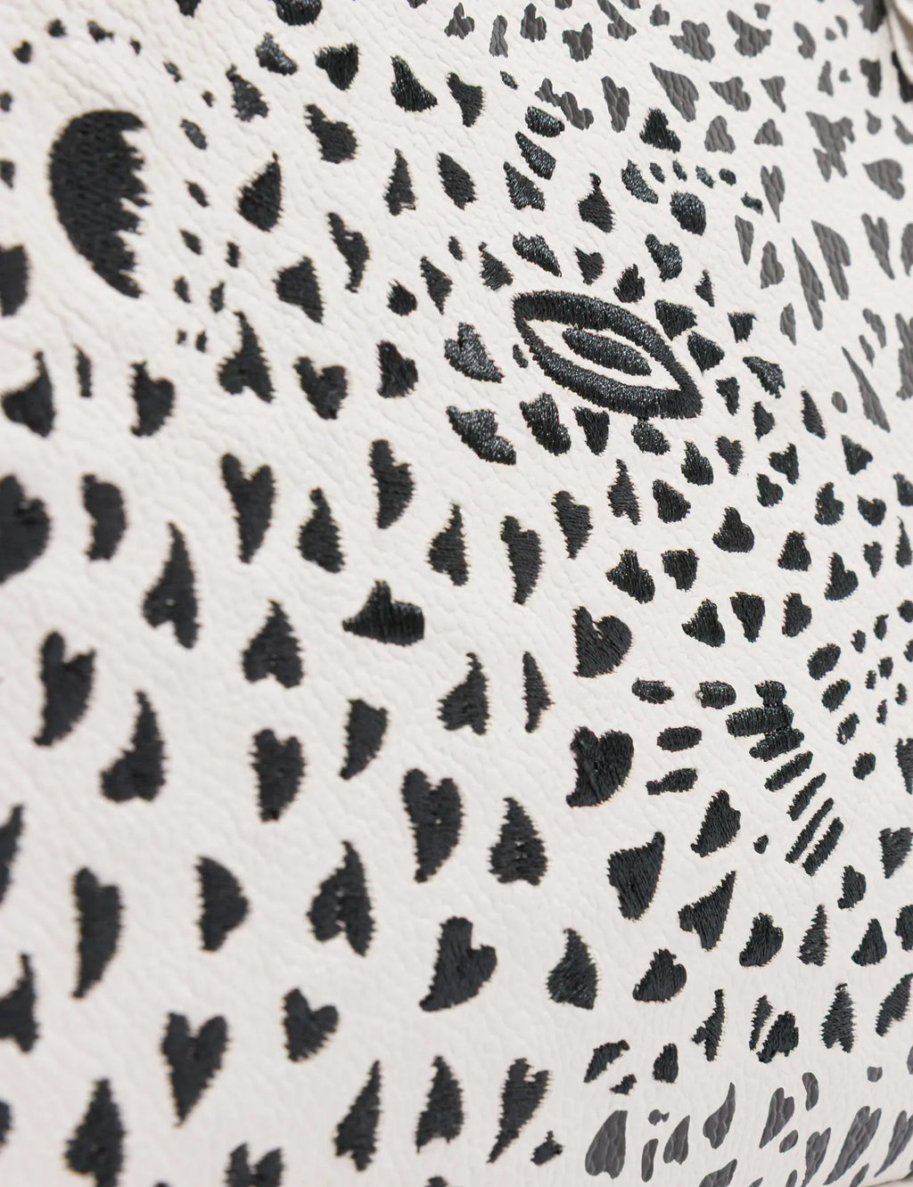 Vali Crossbody Cream and Eggshell Blue Leather Bag - Retro Tiger Embroidery