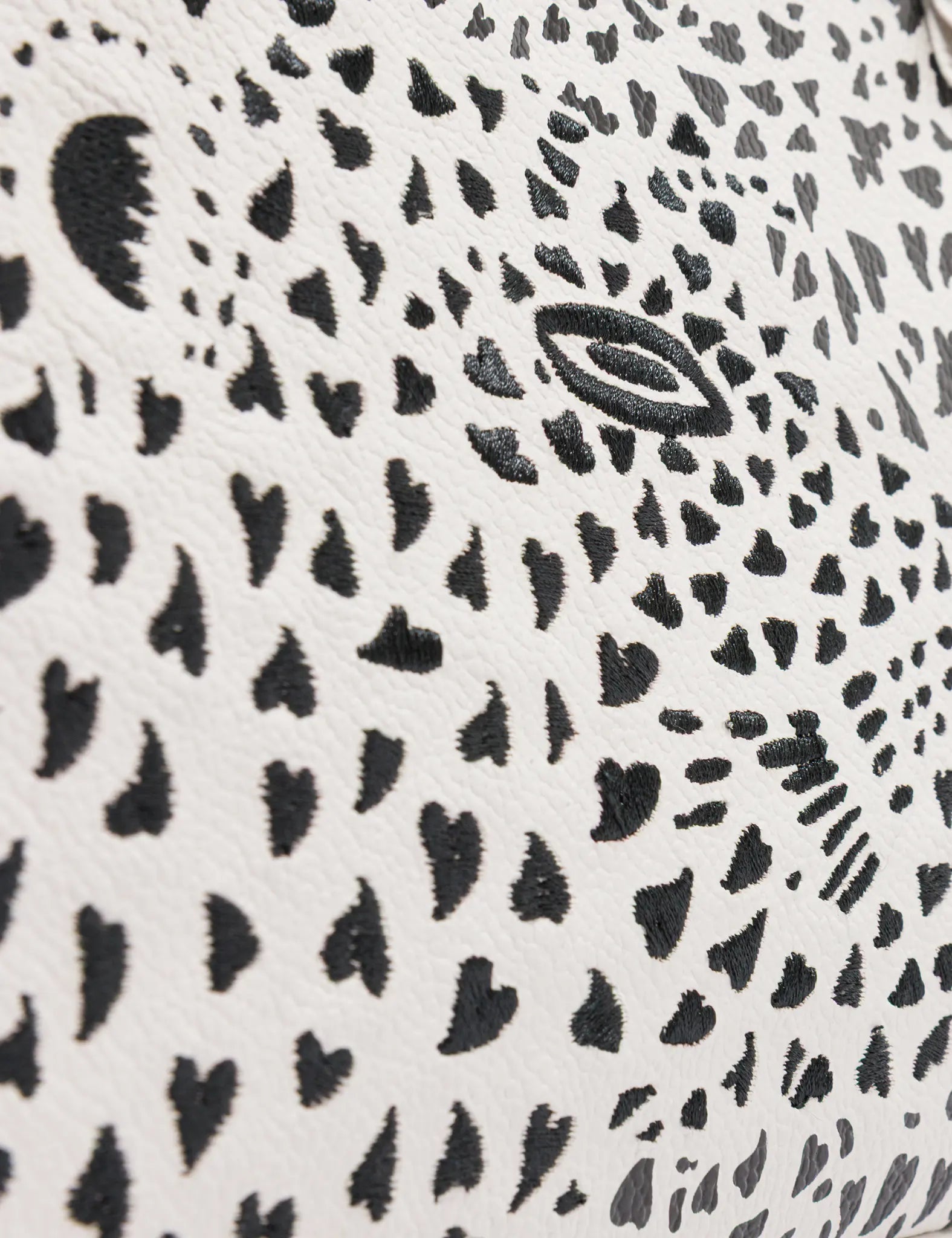 Vali Crossbody Cream and Eggshell Blue Leather Bag - Retro Tiger Embroidery