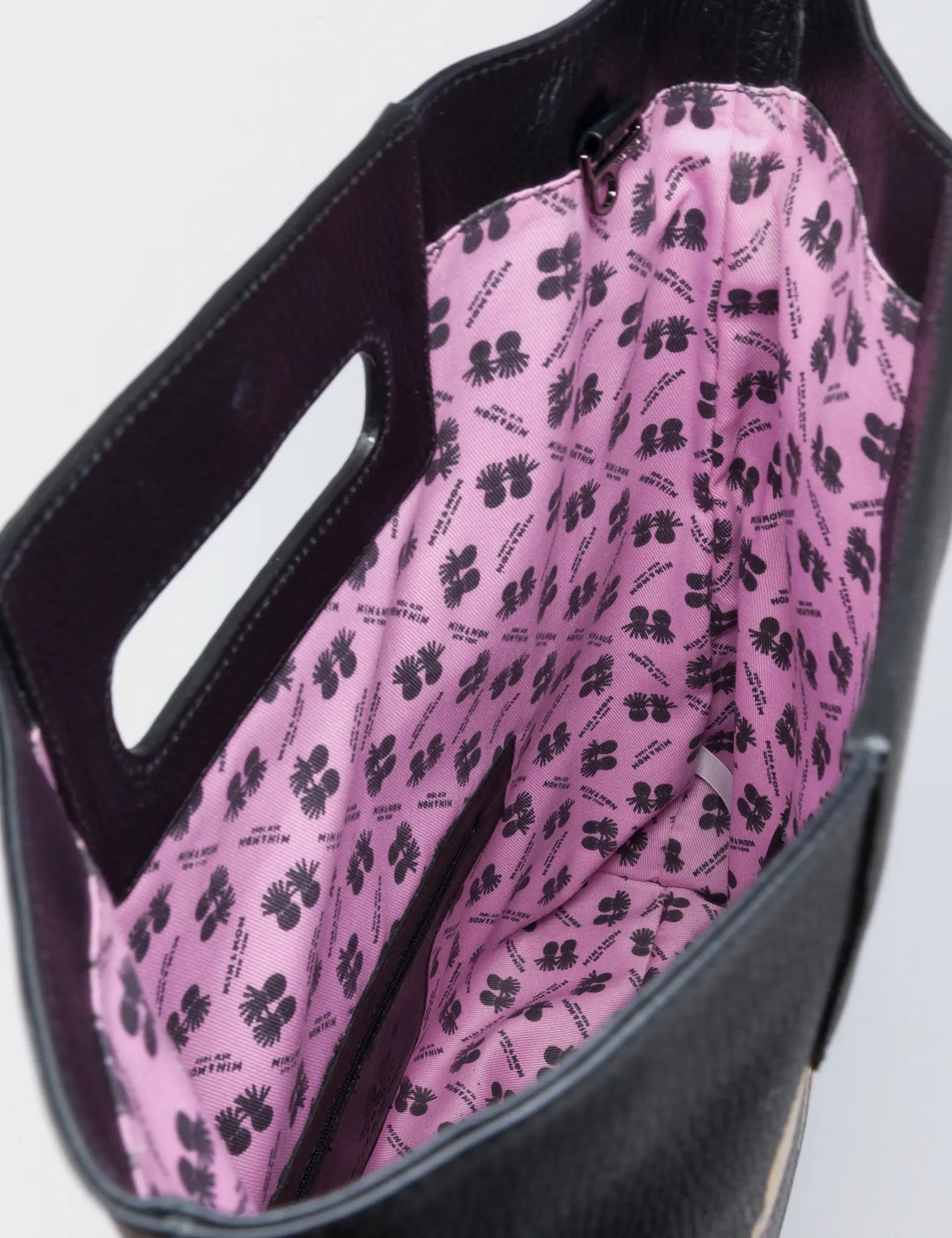 Milo Convertible Crossbody Bag - Black Leather Creatures of the Future Print