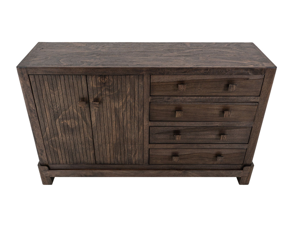 Dark Atenas - Console With 4 Drawer And 2 Doors - Brown