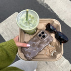 3D Bubble Phone Case - Mocha