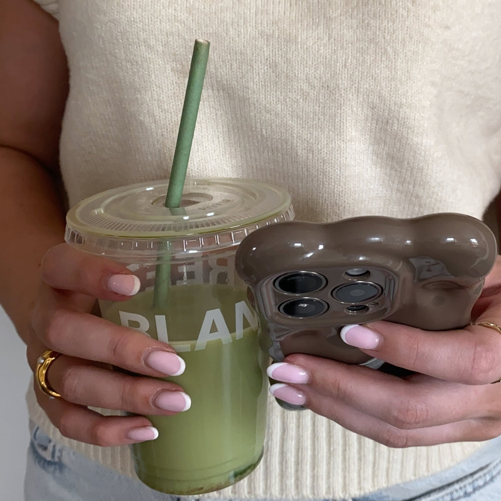 3D Bubble Phone Case - Mocha