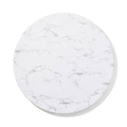 Trivet Large Round Marble White