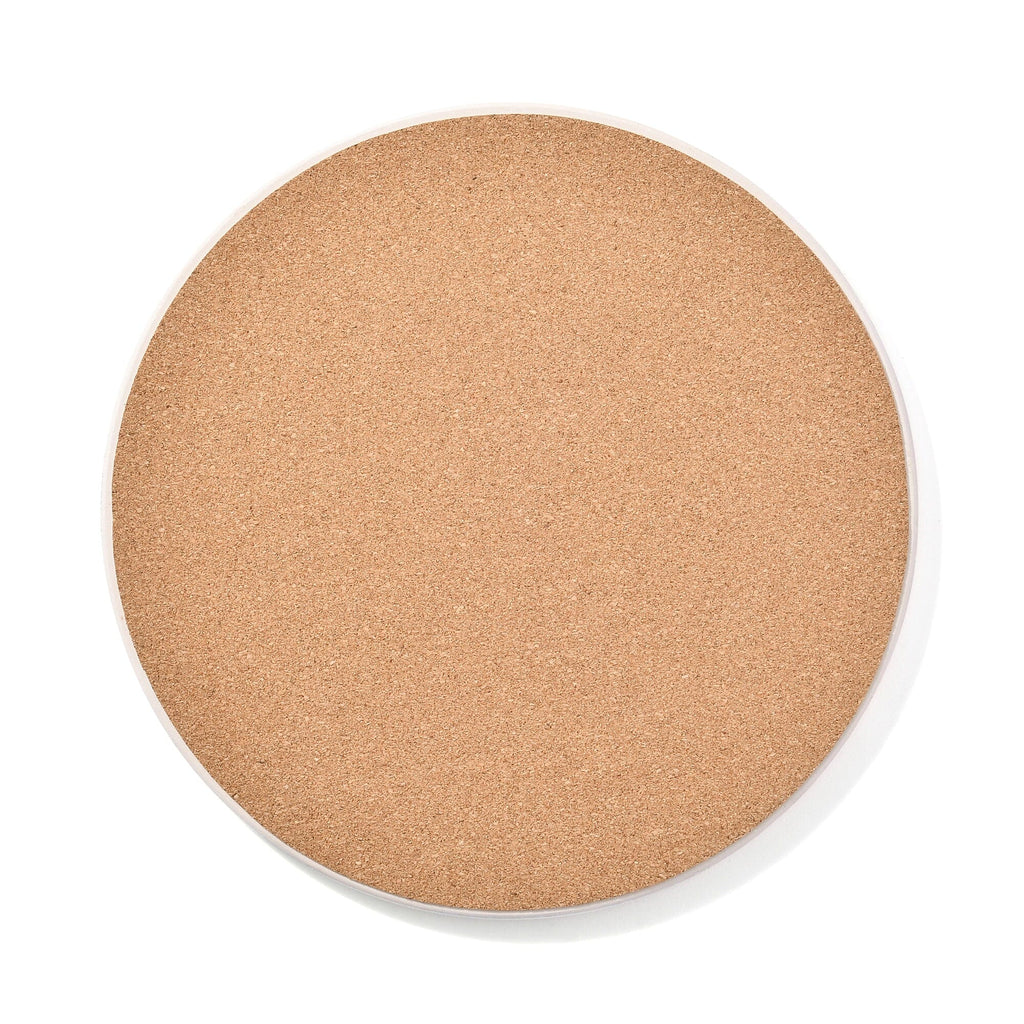 Trivet Large Round Marble White