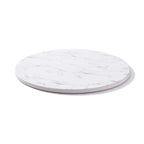 Trivet Large Round Marble White