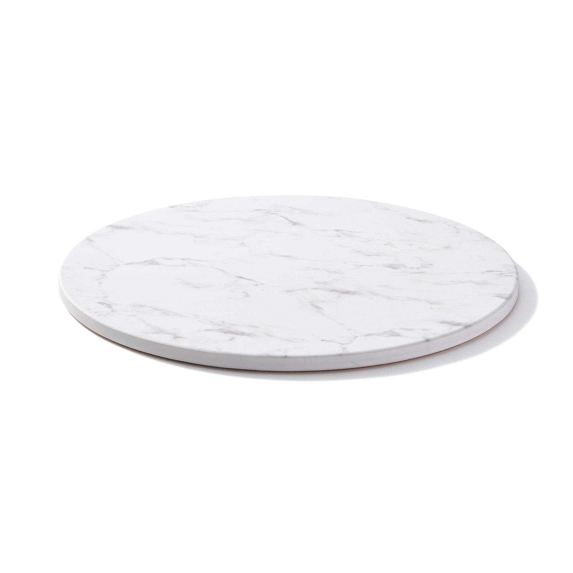 Trivet Large Round Marble White