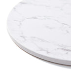 Trivet Large Round Marble White