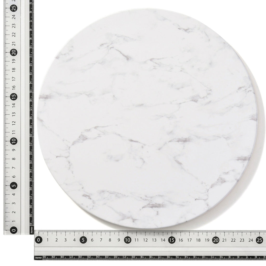 Trivet Large Round Marble White
