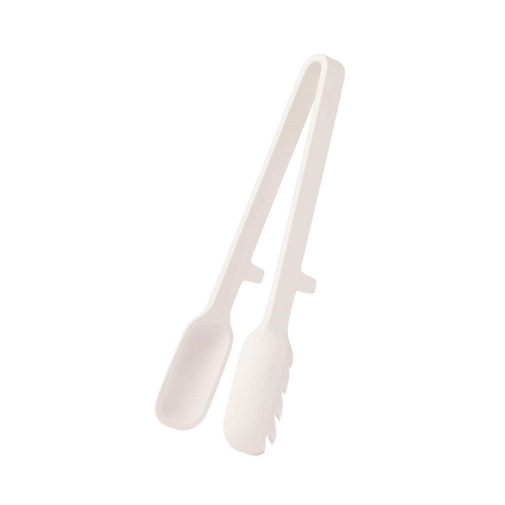 Silicone Tongs With Floating Tips Ivory