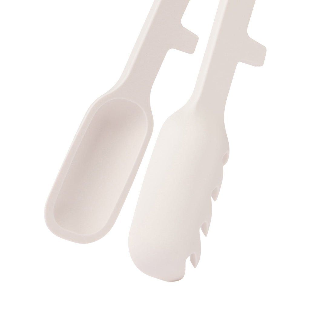 Silicone Tongs With Floating Tips Ivory