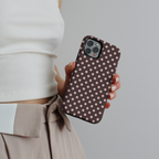 Tough Phone Case - Brown Polka Dot