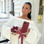 Wavy Phone Case - Burgundy Polka Dot