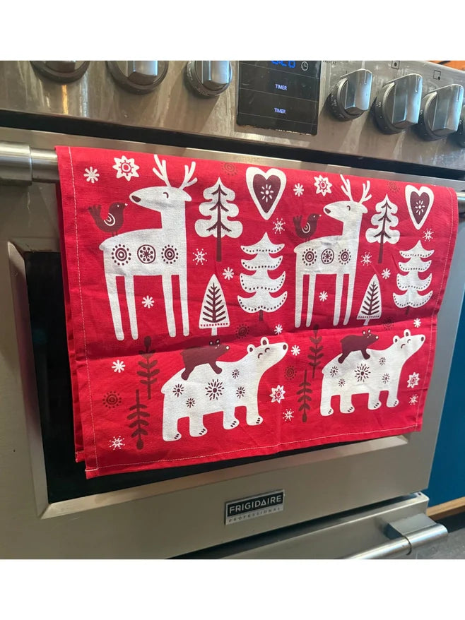 Holiday Scandinavian Tea Towel