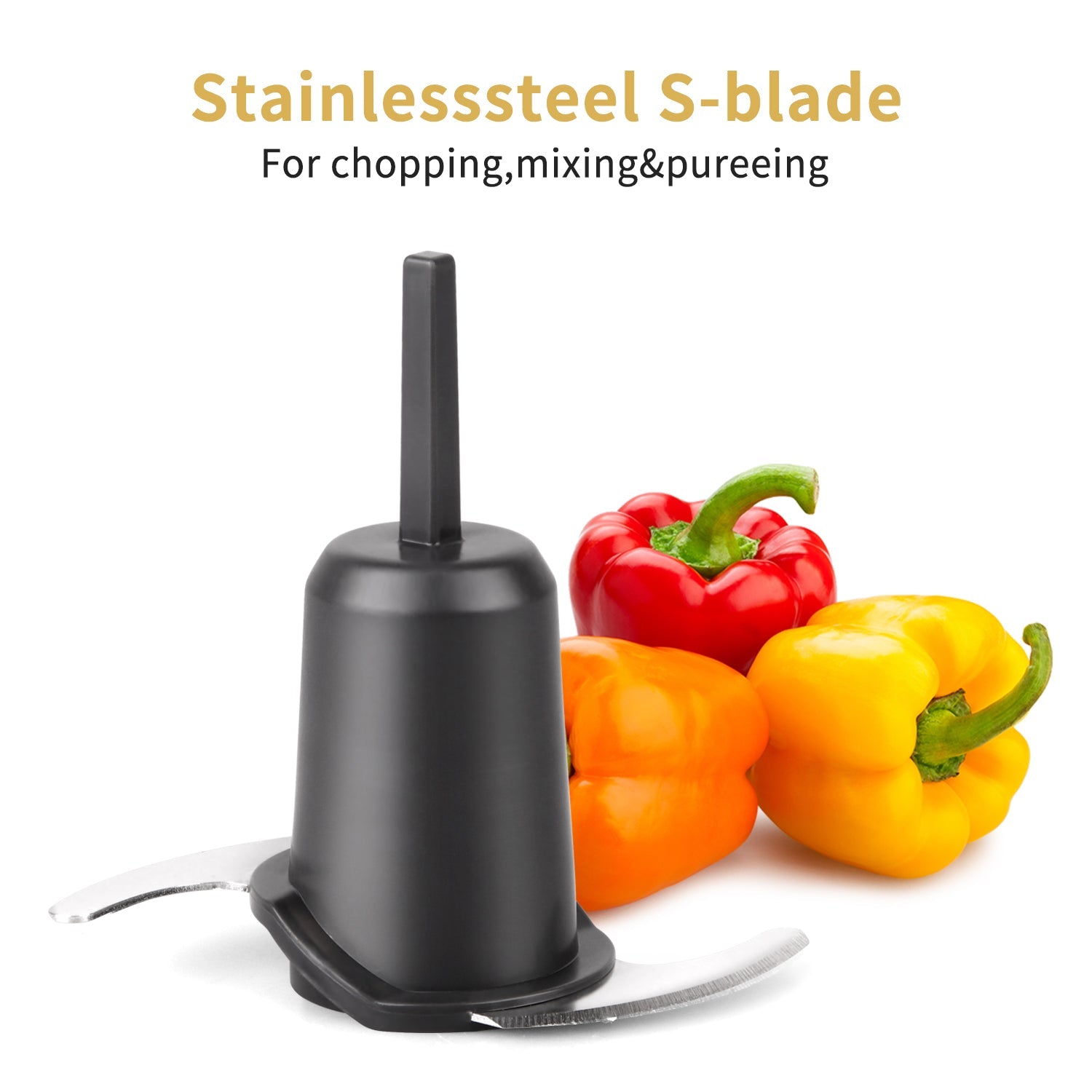 La Reveuse Electric Mini Food Processor with 200 Watts.2-Cup Prep Bowl for Mincing.Chopping.Grinding.Blending.Pureeing.Metallic Grey