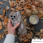3D Bubble Phone Case - Mocha