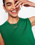 T-bar Chain Necklace-Gold Colour