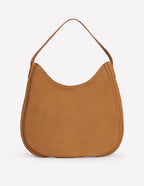 Suede Hobo Bag-Tan
