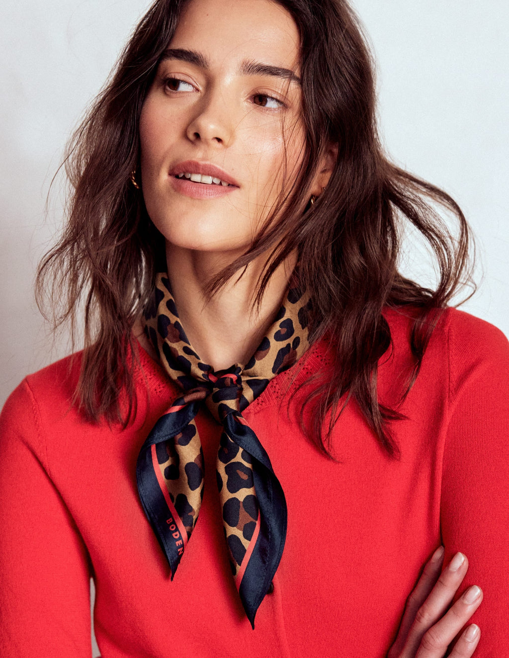 Silk Square Scarf-Multi. Cheetah Pop