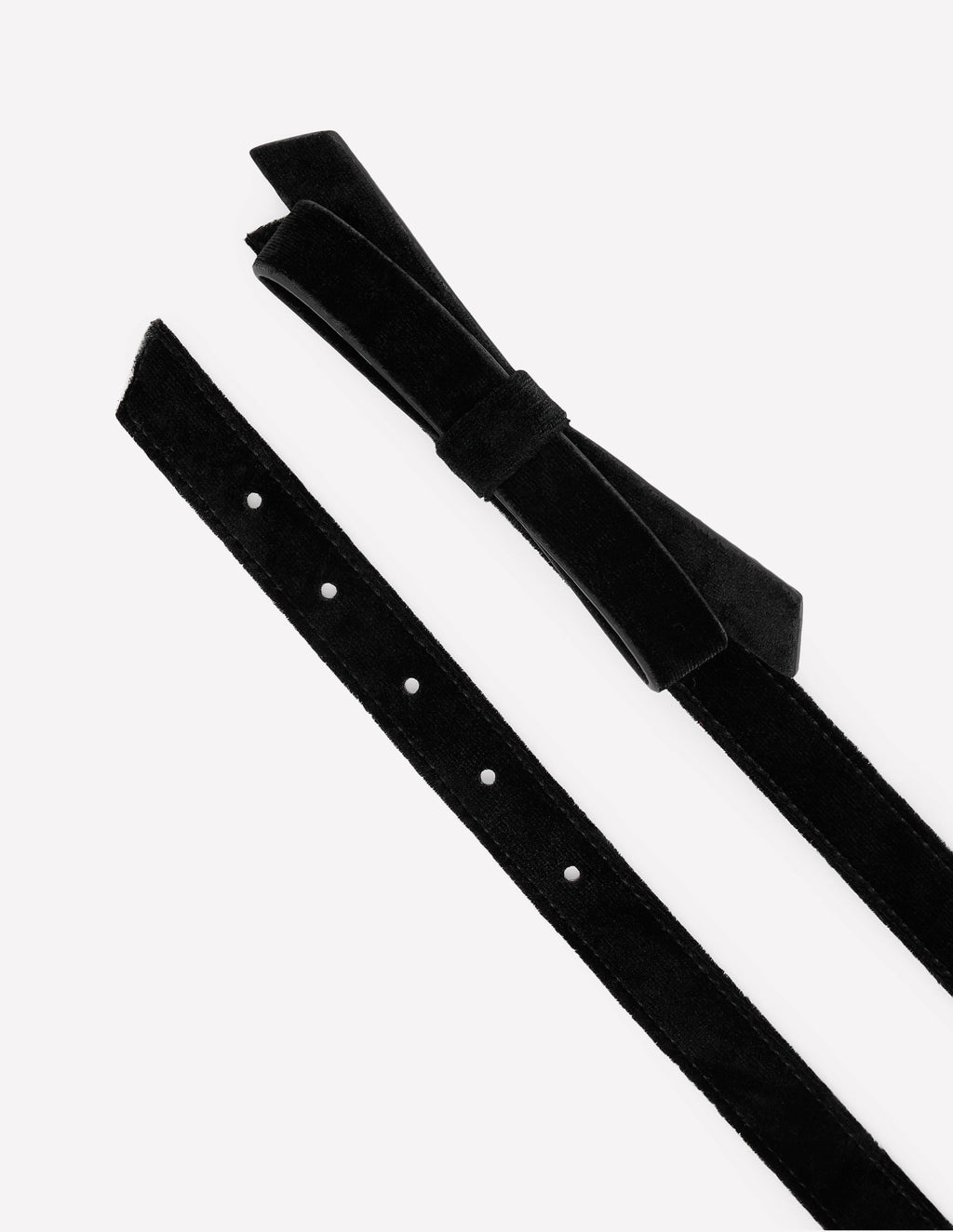 Skinny Bow Belt-Black Velvet