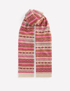 Fair Isle Scarf-Pink