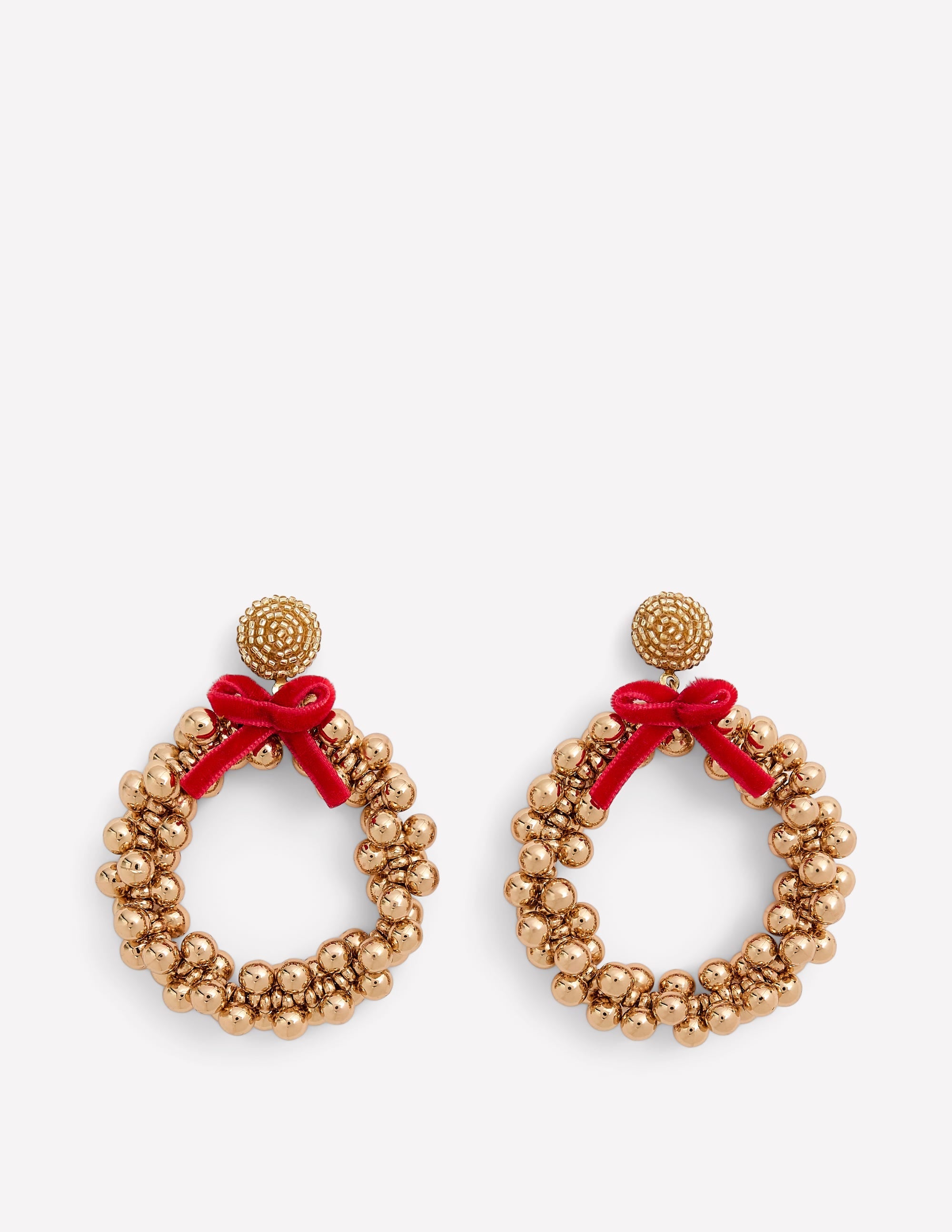 Christmas Novelty Earrings-Wreath