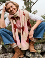 Argyle Scarf-Burgundy