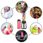 La Reveuse Personal Blender With Travel Lid BPA Free - 18oz Portable Sports Bottle Silver Stainless Steel Blade LARB1802S