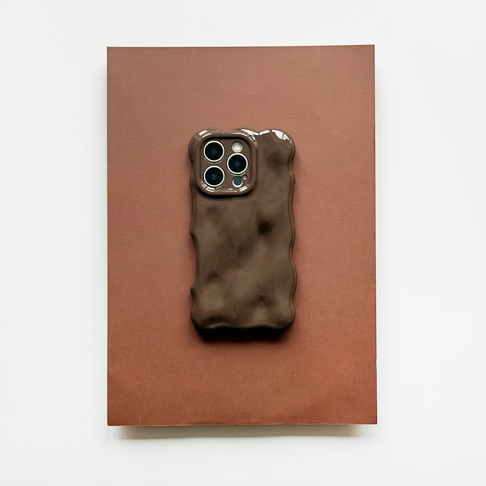 3D Bubble Phone Case - Chocolate