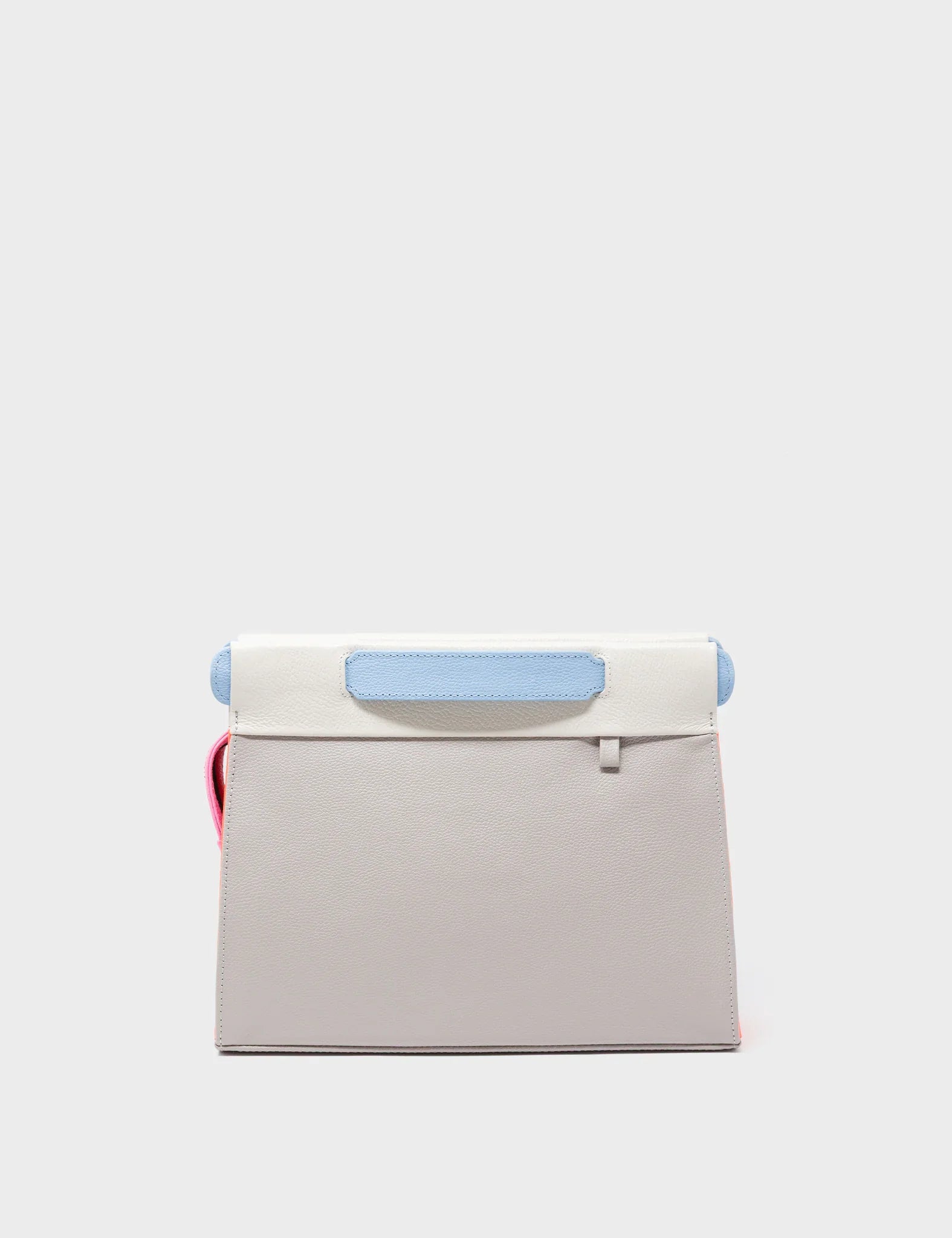 Vali Crossbody Small Gray Leather Bag - All Over Eyes Embroidery