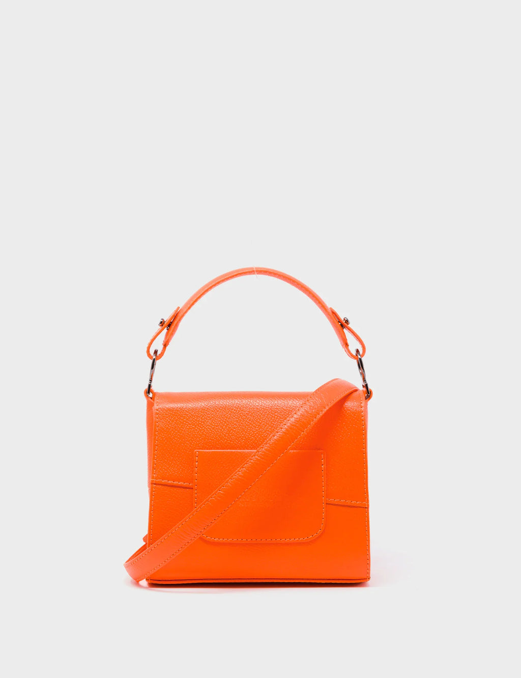 Anastasio Micro Crossbody Handbag Neon Orange Leather - Eyes Embroidery