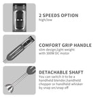 La Reveuse Immersion Hand Blender. 3 in 1. 300 Watts 2 Speeds Multi-purpose with Whisk.Mixing Beaker.Food Chopper Grinder attachments