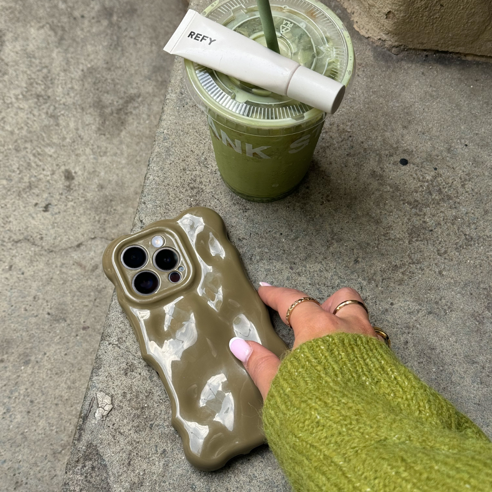 3D Bubble Phone Case - Pistachio