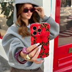 Wavy Phone Case - Leopard Hibiscus
