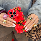 Wavy Phone Case - Leopard Hibiscus