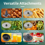 La Reveuse 4 Cup Food Processor Vegetable Chopper. 400 Watts. for Slicing.Shredding.Grating.Juicing.Emulsfying.Mixing