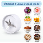 La Reveuse Personal Size Blender 250 Watts Power for Shakes Smoothies Seasonings Sauces with 1 Piece 15 oz Cup.1 Piece 10 oz Mug.BPA Free