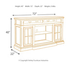 Roddinton - Dark Brown - 2 Pc. - 74 TV Stand with Electric Infrared Fireplace Insert