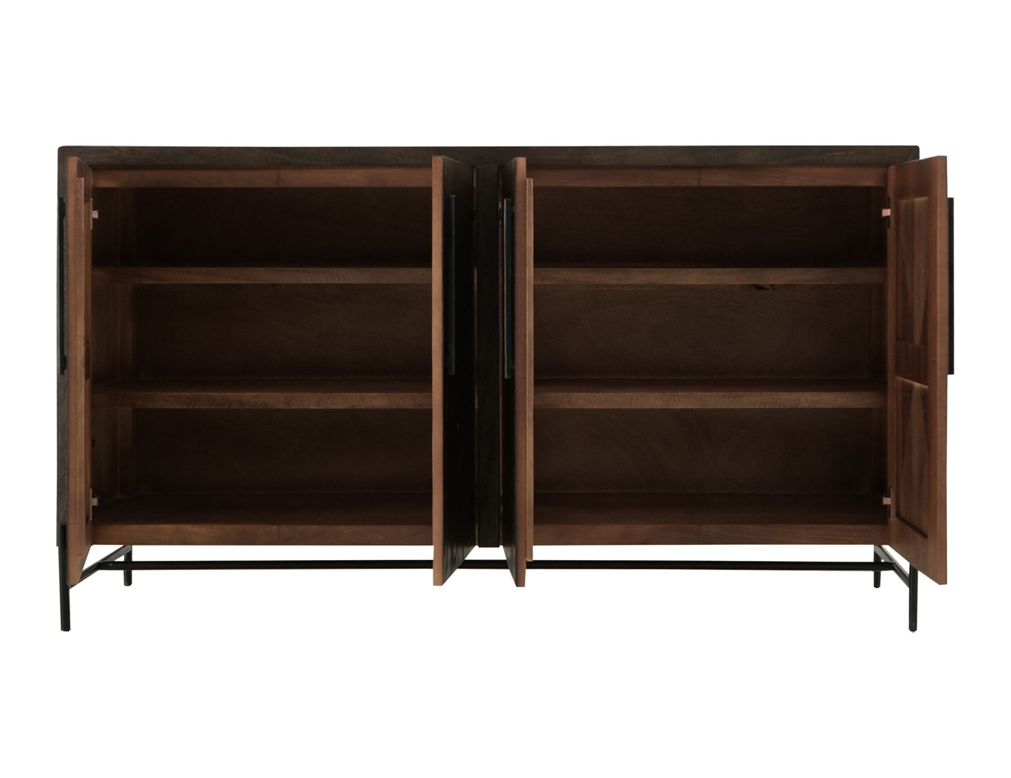 Black Verona - 4-Door Console - Deep Forest Brown