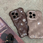 3D Bubble Phone Case - Chocolate