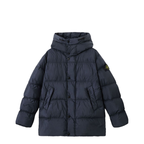 Blue Jacket With Drawstring Hood