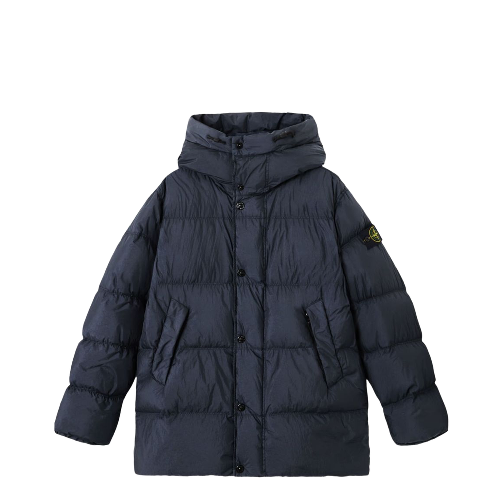 Blue Jacket With Drawstring Hood