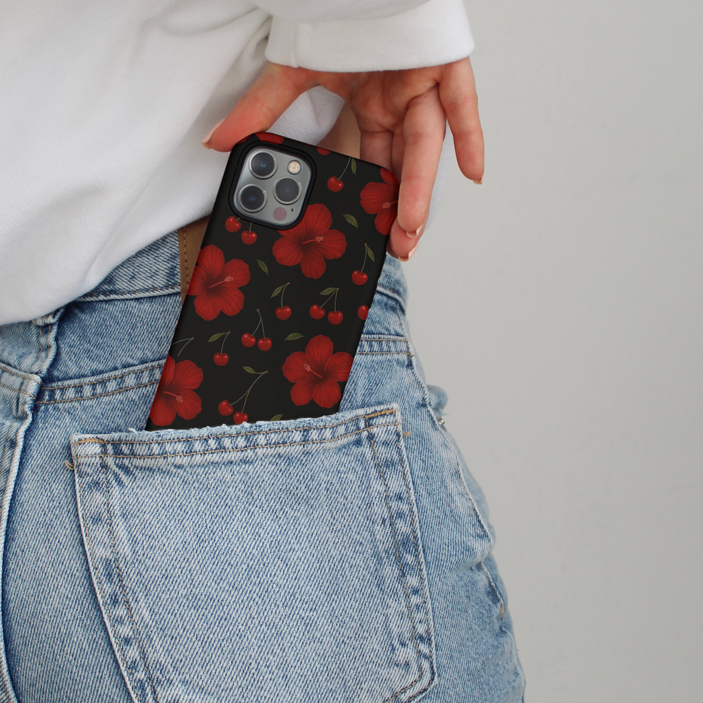 Tough Phone Case - Cherry Hibiscus